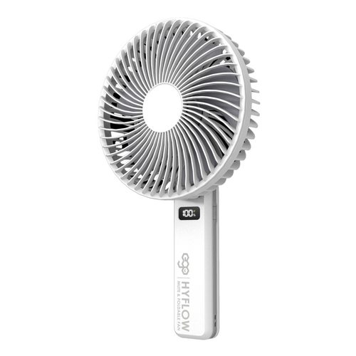 EGO HyFlow 16cm Folding Fan White (YS57-WHITE)