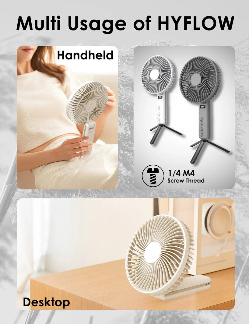 EGO HyFlow 16cm Folding Fan 白色 (YS57-WHITE)