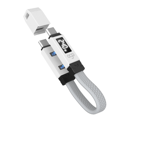 EGO ChargeKey 240W USB4 Type-C Keychain Cable White 145360141